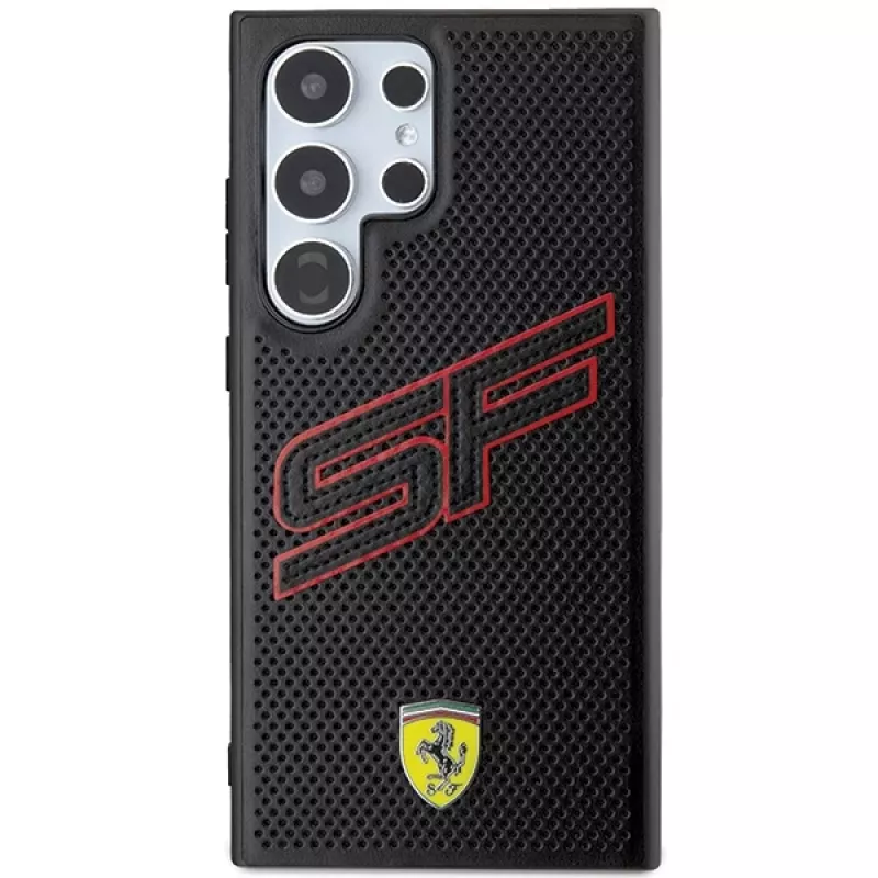 Capa rígida Ferrari FEHCS24LPINK S24 Ultra S928 preta Big SF Perforated