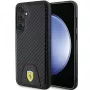 Capa rígida Ferrari FEHCS24MN3PUK para Samsung Galaxy S24+ (SM-S926) - Carbon Stitched Bottom - preta