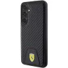 Capa rígida Ferrari FEHCS24MN3PUK para Samsung Galaxy S24+ (SM-S926) - Carbon Stitched Bottom - preta