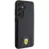 Capa rígida Ferrari FEHCS24MN3PUK para Samsung Galaxy S24+ (SM-S926) - Carbon Stitched Bottom - preta