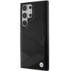 Capa rígida em pele BMW BMHCS24L23RCGPK S24 Ultra S928 preta Signature Crossing Lines Pattern
