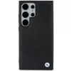 Capa rígida em pele BMW BMHCS24L23RCGPK S24 Ultra S928 preta Signature Crossing Lines Pattern