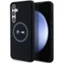 Capa rígida BMW M Collection em silicone com suporte de anel MagSafe para Samsung Galaxy S24+ (SM-S926) - preto