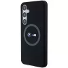 Capa rígida BMW M Collection em silicone com suporte de anel MagSafe para Samsung Galaxy S24+ (SM-S926) - preto