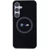 Capa rígida BMW M Collection em silicone com suporte de anel MagSafe para Samsung Galaxy S24+ (SM-S926) - preto