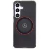 Mercedes-Benz S24 Capa rígida de dupla camada com MagSafe vermelho para Samsung Galaxy S24 - preto