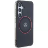 Mercedes-Benz S24 Capa rígida de dupla camada com MagSafe vermelho para Samsung Galaxy S24 - preto