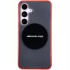 AMG AMHMS24S23HBCK Capa rígida para Samsung Galaxy S24, preto/transparente, MagSafe, bicolor