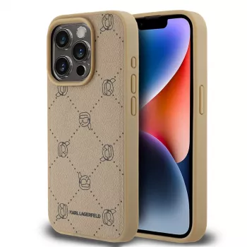 Karl Lagerfeld KLHMP15XPGKHPHE iPhone 15 Pro Max 6,7 polegadas Capa traseira Karl Heads bege com MagSafe