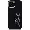 KARL LAGERFELD Capa em silicone Metal Script Logo para Apple iPhone 15, preto