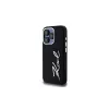 KARL LAGERFELD Capa em silicone Metal Script Logo para Apple iPhone 15 Pro Max, preto