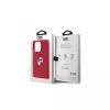 Karl Lagerfeld KLHMP15LSCMKCRHR iPhone 15 Pro 6.1 Capa em silicone vermelha com cabeças Karl & Choupette, anel e MagSafe