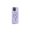 Karl Lagerfeld KLHMP15SSCMKCRHU iPhone 15 6,1 polegadas Capa rígida em silicone roxa com cabeças Karl & Choupette, anel e MagSafe