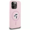 KARL LAGERFELD Capa MagSafe em silicone Karl&Choupette para iPhone 14 Pro Max rosa