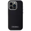 Karl Lagerfeld Capa MagSafe Metal Plate para iPhone 15 Pro Max preto