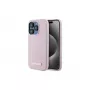 Karl Lagerfeld KLHMP15LPGMSRPP iPhone 15 Pro 6,1 polegadas Capa rígida rosa com placa metálica MagSafe