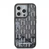 KARL LAGERFELD Capa traseira Liquid Glitter Monogram Gradient para Apple iPhone 15 Pro, preto