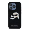 Karl Lagerfeld KLHMP15LSKCHPPLK iPhone 15 Pro 6,1 Capa rígida em silicone preta Karl & Choupette MagSafe