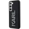 Karl Lagerfeld KLHCS24S3DMBKCK Capa rígida para Samsung Galaxy S24, preta, 3D Rubber Glitter Logo