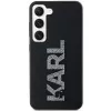 Karl Lagerfeld KLHCS24S3DMBKCK Capa rígida para Samsung Galaxy S24, preta, 3D Rubber Glitter Logo