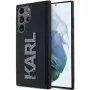 Karl Lagerfeld KLHCS24L3DMBKCK Samsung Galaxy S24 Ultra Capa rígida preta 3D Rubber Glitter Logo