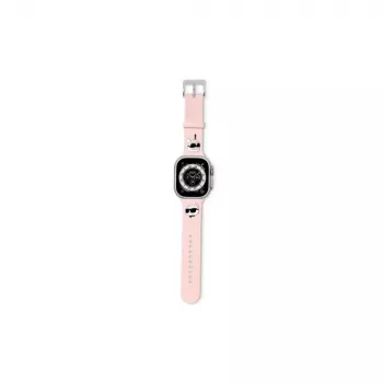 Karl Lagerfeld 3D Rubber Karl & Choupette Heads Bracelete para Apple Watch 38/40/41mm rosa