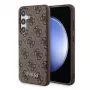Guess GUOHCSA35G4GFBR A35 Capa rígida 4G Metal Gold Logo para Samsung Galaxy A35 - castanha