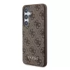 Guess GUOHCSA35G4GFBR A35 Capa rígida 4G Metal Gold Logo para Samsung Galaxy A35 - castanha