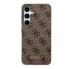 Guess GUOHCSA35G4GFBR A35 Capa rígida 4G Metal Gold Logo para Samsung Galaxy A35 - castanha
