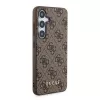 Guess GUOHCSA35G4GFBR A35 Capa rígida 4G Metal Gold Logo para Samsung Galaxy A35 - castanha
