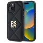 DKNY DKHCP14SPQDSLK Capa traseira Quilted Stack Logo para Apple iPhone 14 6,1
