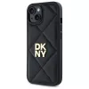 DKNY DKHCP14SPQDSLK Capa traseira Quilted Stack Logo para Apple iPhone 14 6,1