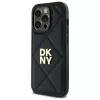 DKNY DKHCP14LPQDSLK Capa traseira Quilted Stack Logo para Apple iPhone 14 Pro 6,1