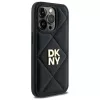 DKNY DKHCP14LPQDSLK Capa traseira Quilted Stack Logo para Apple iPhone 14 Pro 6,1