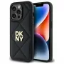 DKNY DKHCP14XPQDSLK Capa traseira Quilted Stack Logo para iPhone 14 Pro Max 6,7