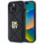 DKNY DKHCP15SPQDSLK Capa traseira Quilted Stack Logo para Apple iPhone 15 6,1