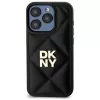 DKNY DKHCP15LPQDSLK Capa traseira Quilted Stack Logo para Apple iPhone 15 Pro 6,1 inch preta