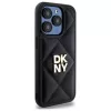 DKNY DKHCP15LPQDSLK Capa traseira Quilted Stack Logo para Apple iPhone 15 Pro 6,1 inch preta