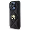 DKNY DKHCP15XPQDSLK Capa traseira Quilted Stack Logo para Apple iPhone 15 Pro Max 6,7 inch preta