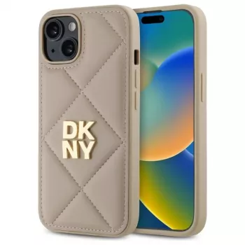 DKNY DKHCP14SPQDSLE Capa Quilted Stack Logo para Apple iPhone 14 6,1