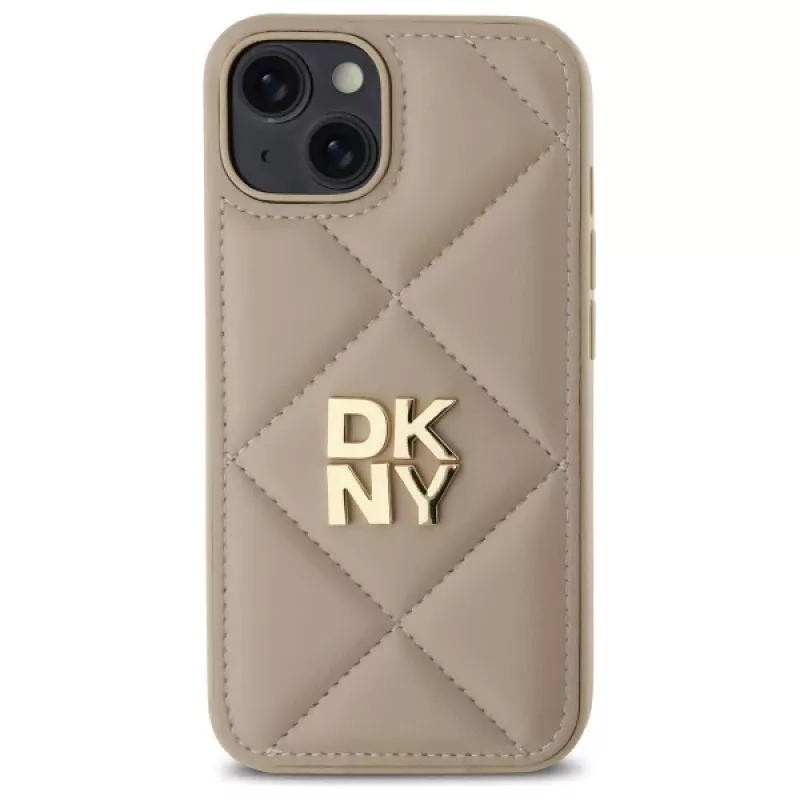 DKNY DKHCP14SPQDSLE Capa Quilted Stack Logo para Apple iPhone 14 6,1