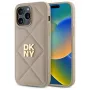 DKNY DKHCP14LPQDSLE Capa traseira Quilted Stack Logo para iPhone 14 Pro 6,1