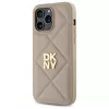 DKNY DKHCP14XPQDSLE Capa Quilted Stack Logo para iPhone 14 Pro Max 6,7 inch - bege