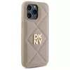 DKNY DKHCP14XPQDSLE Capa Quilted Stack Logo para iPhone 14 Pro Max 6,7 inch - bege