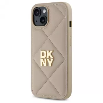 DKNY DKHCP15SPQDSLE Capa Quilted Stack Logo para iPhone 15 6,1