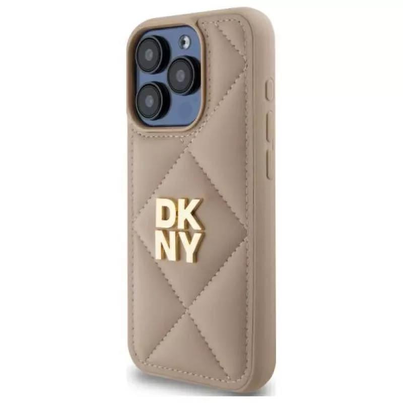 DKNY DKHCP15XPQDSLE Capa traseira Quilted Stack Logo para Apple iPhone 15 Pro Max 6,7