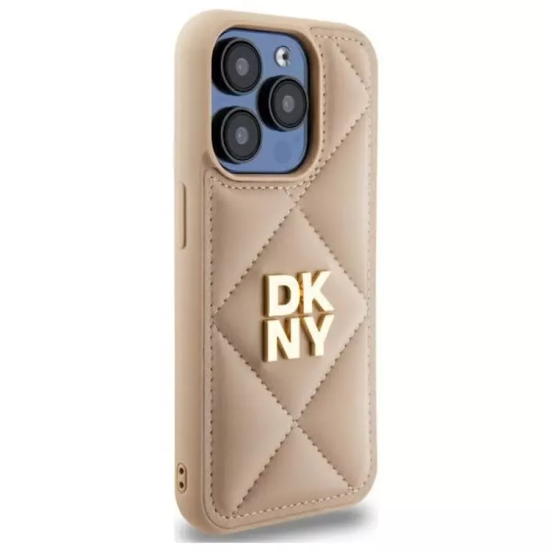 DKNY DKHCP15XPQDSLE Capa traseira Quilted Stack Logo para Apple iPhone 15 Pro Max 6,7