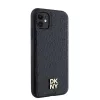 DKNY DKHMN61PSHRPSK Capa rígida em pele com padrão monograma e logótipo metálico MagSafe para iPhone 11 / XR 6,1
