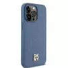 DKNY DKHMP15XPSHRPSB Capa rígida em pele com padrão monograma e logótipo metálico MagSafe para iPhone 15 Pro Max 6,7