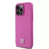 DKNY DKHMP15XPSHRPSP Capa rígida em pele com padrão monograma e logótipo metálico MagSafe para iPhone 15 Pro Max 6,7